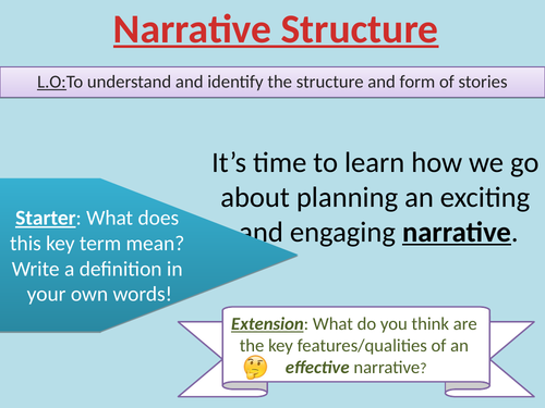 Introductory Lesson on Narrative Structure