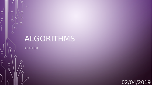 Algorithms