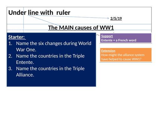 Militarism and alliance system