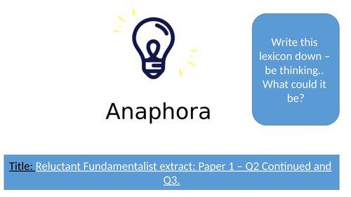 Anaphora, Hypophora and Epiphora definition and tasks
