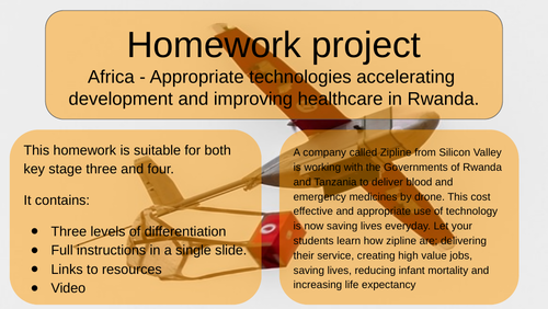 Africa - Improving healthcare and reducing the death rate using drones