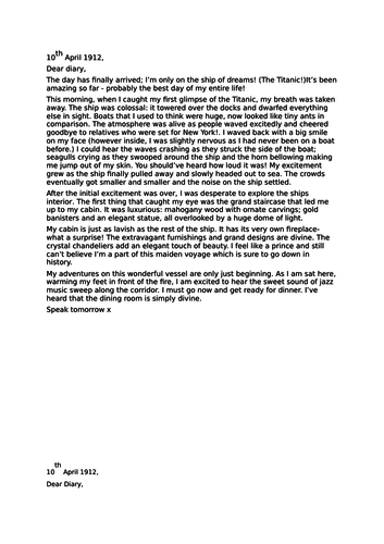 Titanic diaries picture