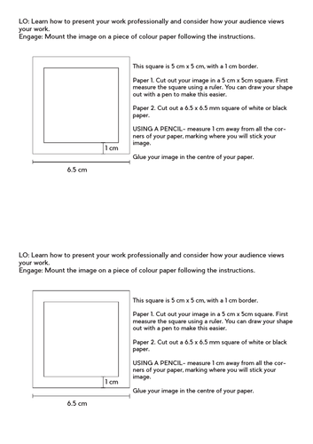 How to mount artwork lesson