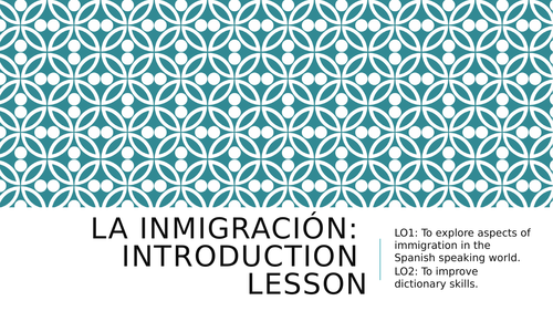 La Inmigracion Spanish A level Revision/Introduction lesson