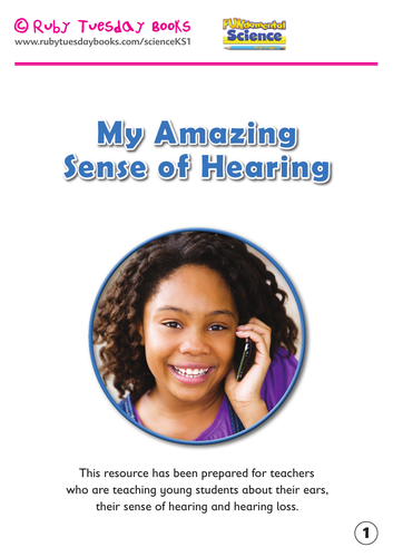 My amazing sense of hearing booklet
