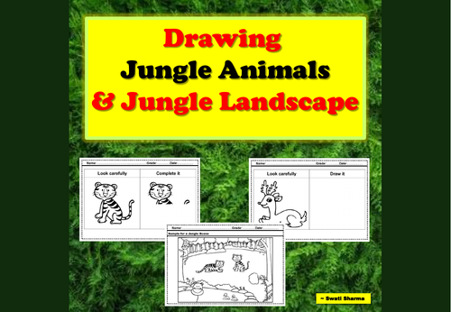 Drawing Jungle Animals and Jungle Landscape
