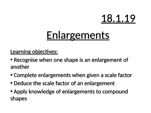 mastery-style enlargements SF lesson