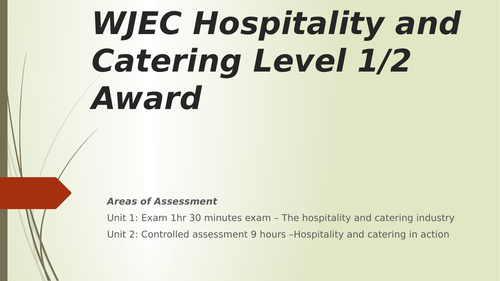Hospitality and Catering revision powerpoint