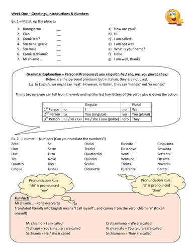 Greetings, Introductions & Numbers