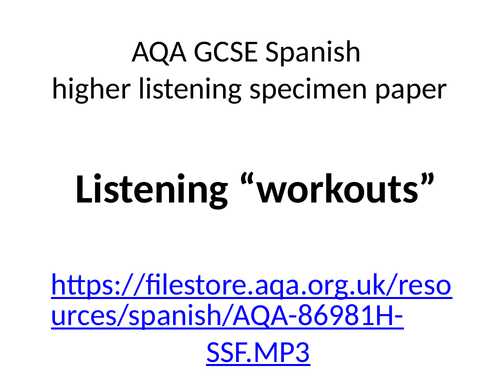 New GCSE Spanish Listening practice
