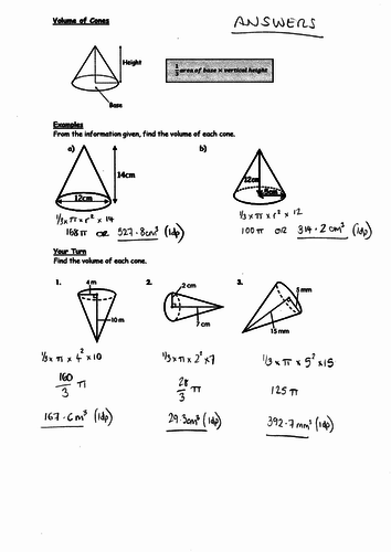 Intro Pyramids, Cones, Spheres, Sectors, Arcs