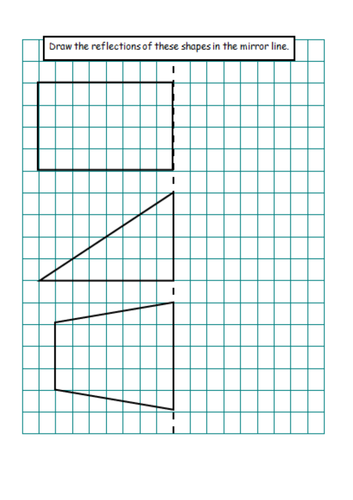 REFLECTIONS KS2. SIX SHEETS FOR PRACTICING REFLECTIONS. EXAMPLES CATER FOR LOWER, MIDDLE AND GIFTED