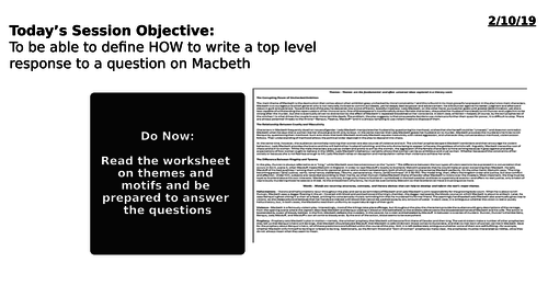 AQA Lit. Macbeth Response - How to get the grade 8 or 9