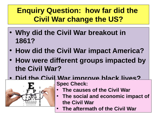 AQA 9-1 American West Civil War and Reconstruction