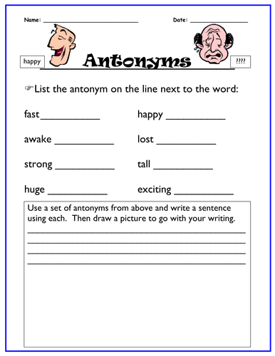 Antonyms - 3 resources