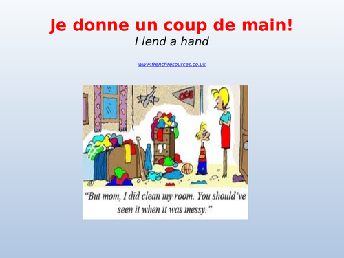 GCSE French House hold chores