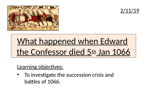 The death of Edward the Confessor and the claimants to the throne