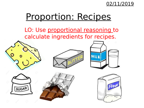 Proportion - Recipes