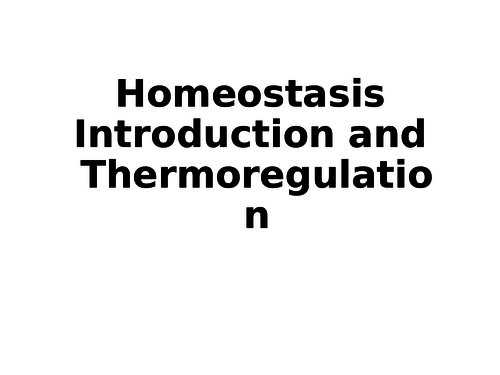 A LEVEL BIOLOGY HOMEOSTASIS FULL SCHEME OF WORK - ALL LESSONS