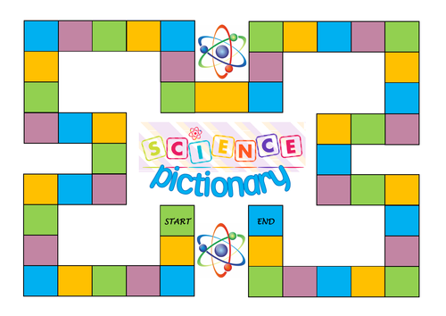 KS4 Science PICTIONARY Boardgame and Question Cards