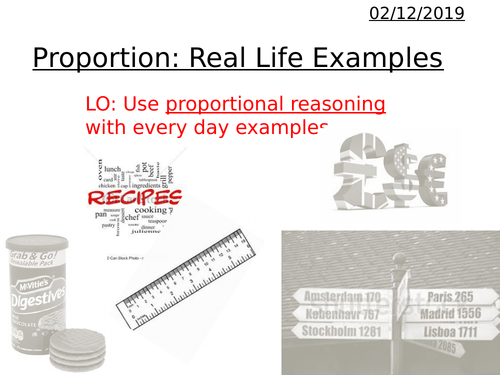 Proportion - Real Life Examples