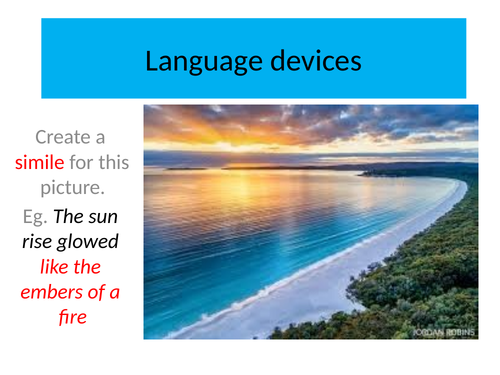 Creating language devices from images with examples