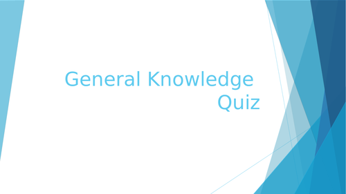 General Knowledge Form Quiz