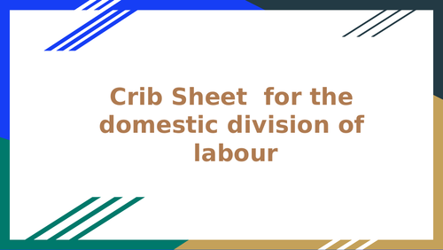 Domestic division of labour: AQA A level sociology