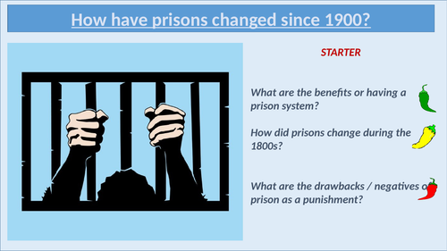 How have prisons changed since 1900?