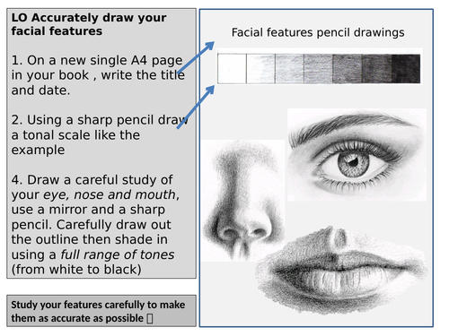 Cover lesson task-drawing facial features