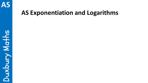 AS Exponentiation and Logarithms Diagnostic Questions (w. Answers)