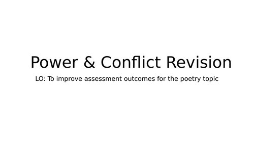 Conflict & Power= comparison revision