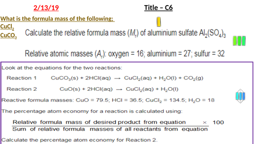 Review of AQA C6