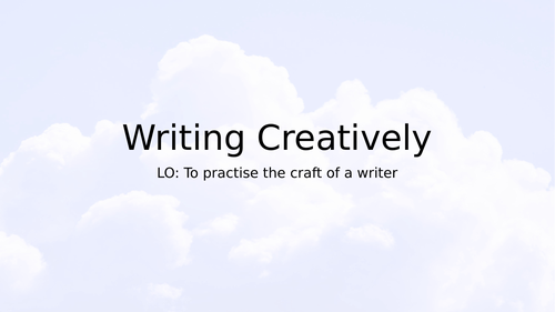 KS3/4: Writing Creatively