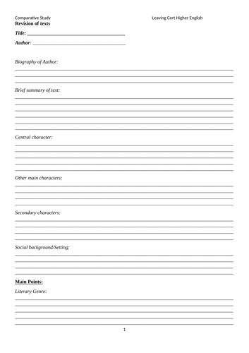 Studied Text Revision - Comparative