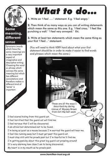 Words to describe homework picture