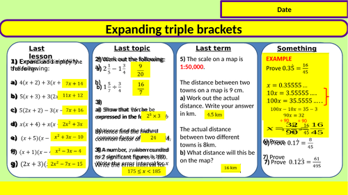 Expanding triple brackets