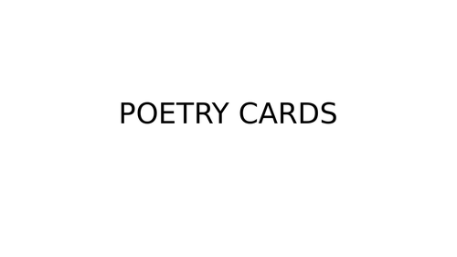 AQA Poetry Cards - Power and Conflict