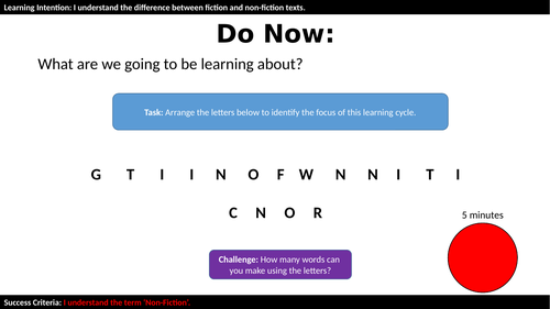 AQA Eng Lang Paper Two: Y7 Foundation