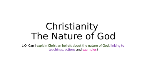 The Nature of God RE AQA SPEC A