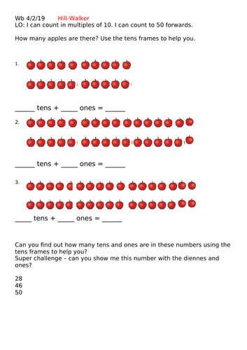 White rose year 1 spring 1 place value