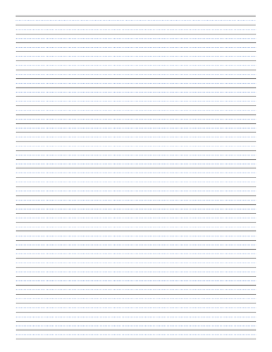 Blank College Ruled Handwriting Practice Paper