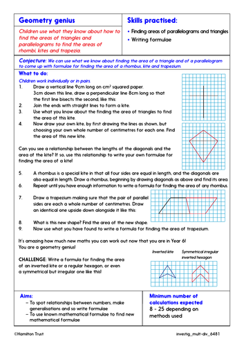 Scale factor problems concerning area - Problem-Solving Investigation - Year 6