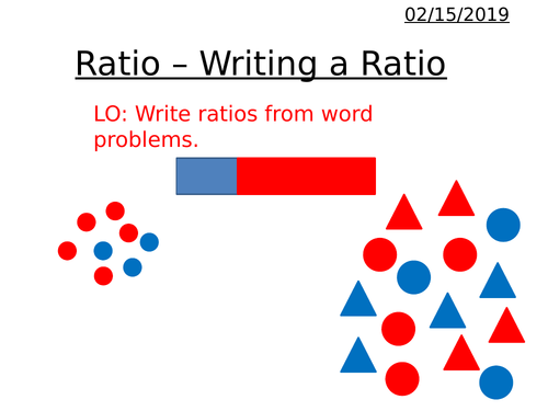 Ratio - Writing a Ratio
