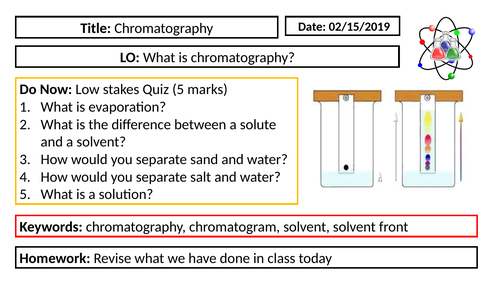 KS3 Chemistry - Chromatography