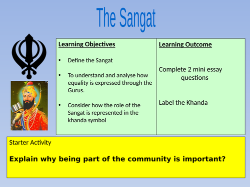 The Sangat AQA Sikhism