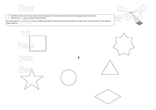 One point perspective cover lesson