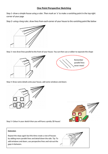 one point perspective lesson or cover