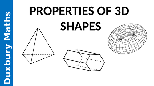 Properties of 3D Shapes  (w. Answers)