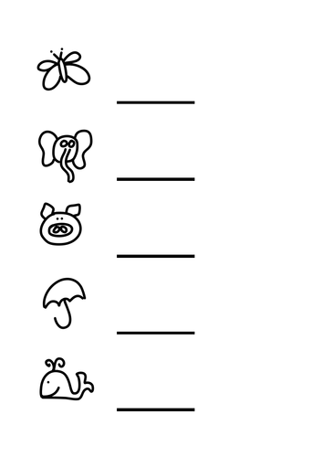 Initial sounds worksheet | Teaching Resources